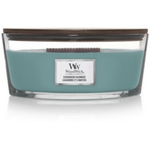 Vonná svíčka WoodWick Loď - Evergreen Cashmere