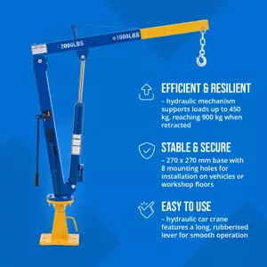Nakládací jeřáb hydraulický 900 kg 360° - Jeřábové kočky MSW
