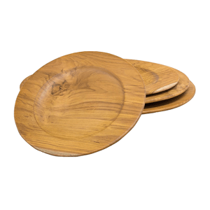 DEOKORK Teakový talíř PLATE