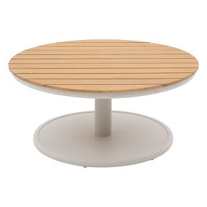 Hliníkový stolek EMOTION Ø 87 cm (teak)