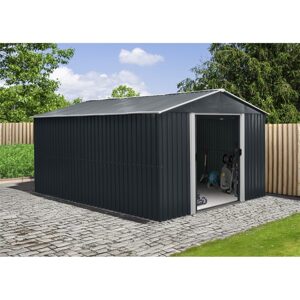 Zahradní domek se sedlovou střechou Riwall PRO RMSA Anthracite 3 x 3,7 m