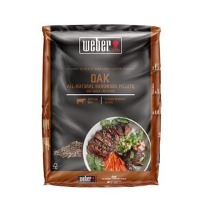Přírodní dřevěné pelety Weber - dub, 8 kg
