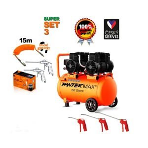 Elektrický bezolejový kompresor PANTERMAX®AirFlow® 56 SILENT SET3